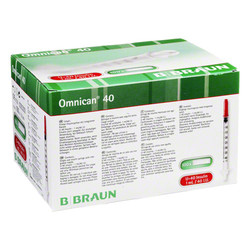 OMNICAN Insulinspr.1 ml U40 m.Kan.0,30x8 mm einz.