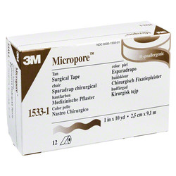 MICROPORE Vliespfl.2,5cmx9,1m haut 1533-1