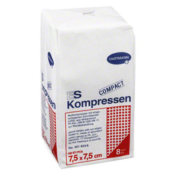 ES-KOMPRESSEN unsteril 7,5x7,5 cm 8fach