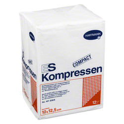 ES-KOMPRESSEN unsteril 10x12,5 cm 12fach