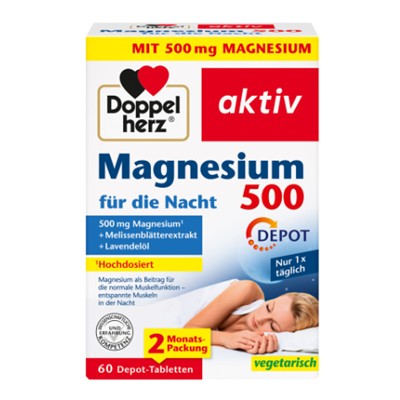 DOPPELHERZ Magnesium 500 fr die Nacht Tabletten