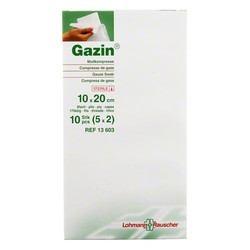 GAZIN Mullkomp.10x20 cm steril 8fach