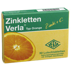 ZINKLETTEN Verla Orange Lutschtabletten