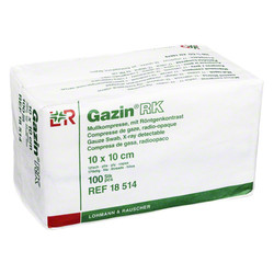 GAZIN Mullkomp.10x10 cm unsteril 12fach RK