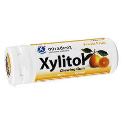 MIRADENT Xylitol Chewing Gum Frucht