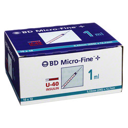 BD MICRO-FINE+ Insulinspr.1 ml U40 12,7 mm