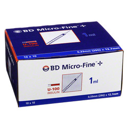 BD MICRO-FINE+ Insulinspr.1 ml U100 12,7 mm