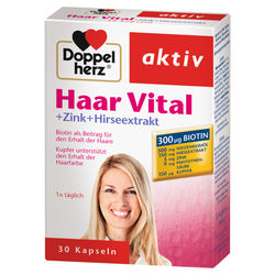 DOPPELHERZ Haar Vital+Zink+Hirseextrakt Kapseln