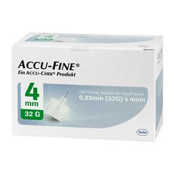 ACCU FINE sterile Nadeln f.Insulinpens 4 mm 32 G