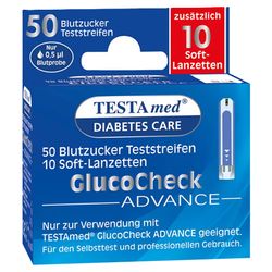 TESTAMED GlucoCheck Advance 50 Teststr.m.10 Lanz.