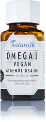 NATURAFIT Omega-3 vegan Algenl 834 mg Kapseln