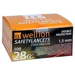 WELLION Safetylancets 28 G Sicherheitseinmallanz.