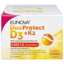 EUNOVA DuoProtect D3+K2 4000 I.E./80 g Kapseln