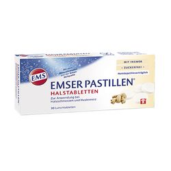 EMSER Pastillen Halstabletten m.Ingwer zuckerfrei