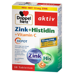 DOPPELHERZ Zink 15 mg+Histidin+Vit.C Depot aktiv