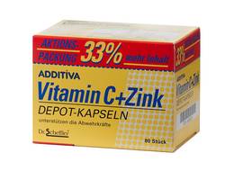 ADDITIVA Vitamin C+Zink Depotkaps.Aktionspackung