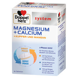 DOPPELHERZ Magnesium+Calc.+Kupfer+Mangan syst.Tab.