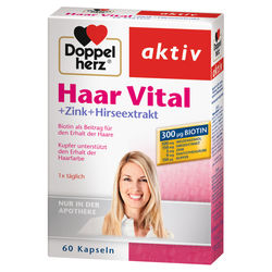 DOPPELHERZ Haar Vital+Zink+Hirseextrakt Kapseln