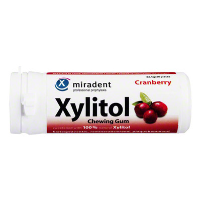 MIRADENT Xylitol Chewing Gum Cranberry