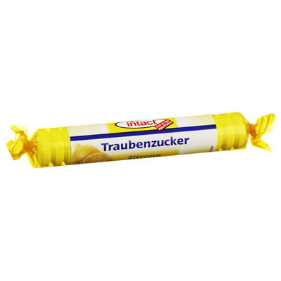 INTACT Traubenzucker Rolle Zitrone