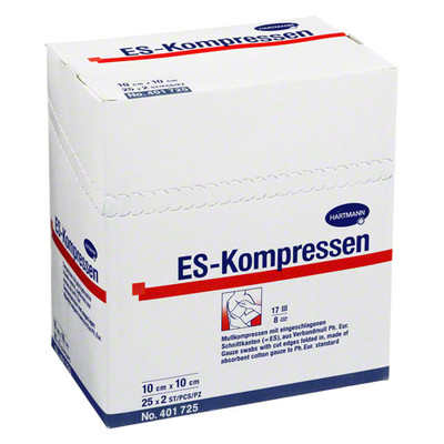 ES-KOMPRESSEN steril 10x10 cm 8fach