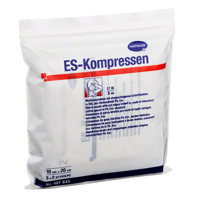 ES-KOMPRESSEN steril 10x20 cm 8fach