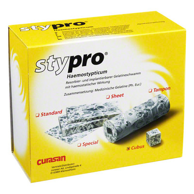 STYPRO Gelatineschwamm Cubus 10x10x10 mm