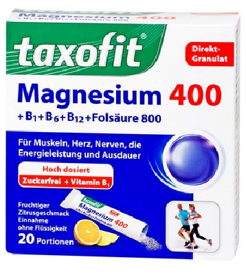 TAXOFIT Magnesium 400+B1+B6+B12+Folsure 800 Gran.