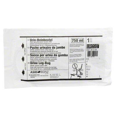 BEINBEUTEL 750 ml 50 cm steril Schlauch kürzbar