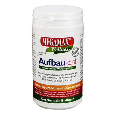 MEGAMAX Aufbaukost Erdbeere Pulver