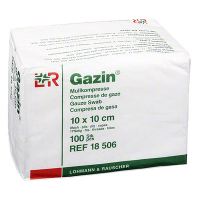 GAZIN Mullkomp.10x10 cm unsteril 8fach Op