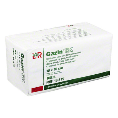 GAZIN Mullkomp.10x10 cm unsteril 16fach RK