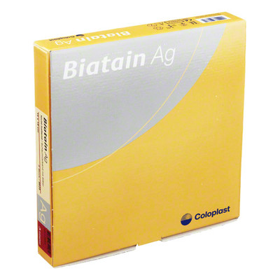 BIATAIN Ag Schaumverband 15x15 cm nicht haftend
