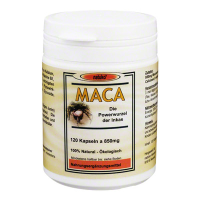MACA KAPSELN 850 mg Macawurzelpulv.a.koanbau
