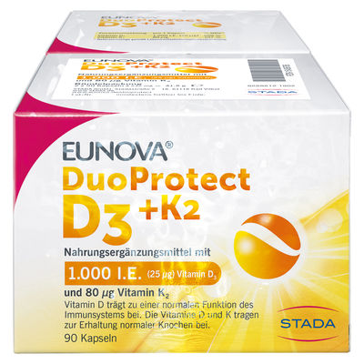 EUNOVA DuoProtect D3+K2 1000 I.E./80 g Kaps.Kombi