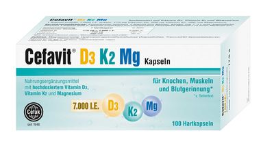 CEFAVIT D3 K2 Mg 7.000 I.E. Hartkapseln