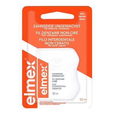 ELMEX Zahnseide ungewachst mit Aminfluorid