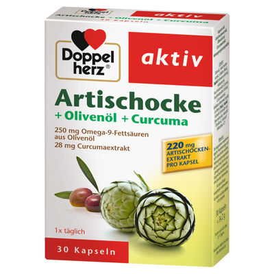 DOPPELHERZ Artischocke Curcuma+Olivenl Kapseln