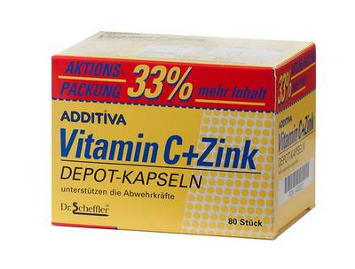 ADDITIVA Vitamin C+Zink Depotkaps.Aktionspackung