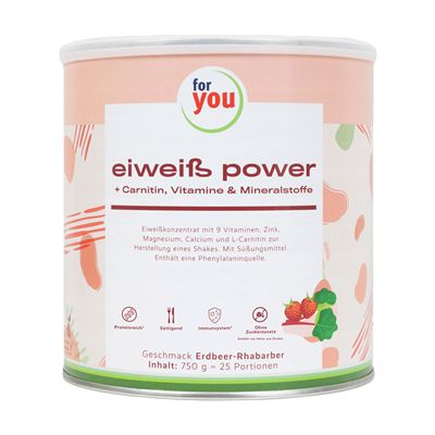 FOR YOU eiwei� power Erdbeere Pulver