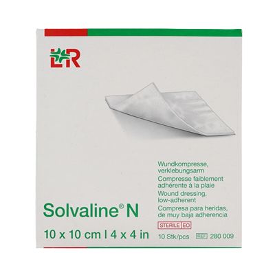 SOLVALINE N Kompressen 10x10 cm steril