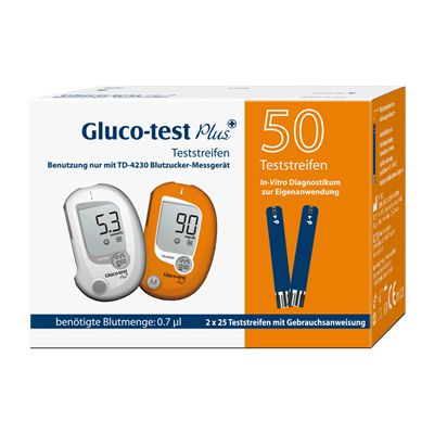 GLUCO TEST Plus Blutzuckerteststreifen