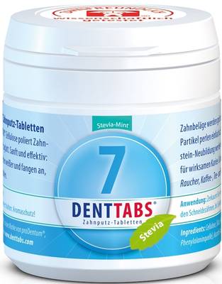 DENTTABS Zahnputztabletten stevia-mint m.Fluorid